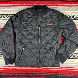 Full Send Quilted Black Bomber Jacket | Women's Size Small